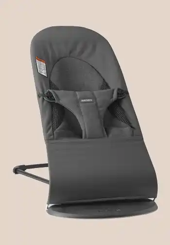 BabyBjorn Bouncer Balance Soft in dark grey color featuring cozy fabric