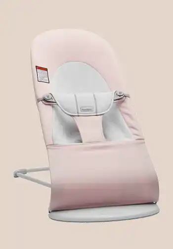 BabyBjorn Bouncer Balance Soft in light pink and grey color with lightweight design