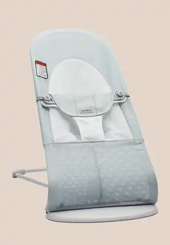 BabyBjorn Bouncer Balance Soft in silver/white color for newborns to toddlers