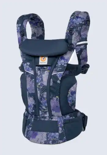 Bold Ergobaby Omni Breeze Baby Carrier in Midnight Orchid Color designed for versatile carrying.