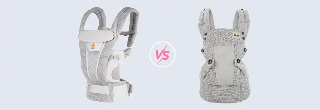 Comparison between Ergobaby Omni Breeze and Baby Tula Explore baby carriers.