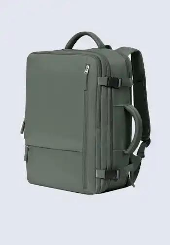 A compact travel backpack that fits under the seat, perfect for carrying all your packing list essentials on low-cost airlines.