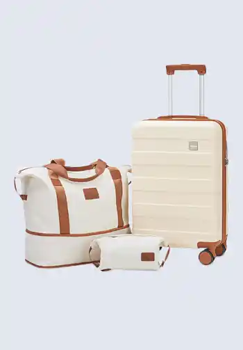 A multi-compartment carry-on suitcase, designed to organize and carry all your packing list items efficiently during travel.