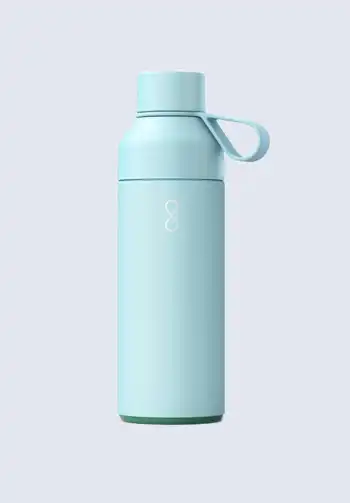 A reusable water bottle, perfect for staying hydrated on the plane and reducing plastic waste during your journey.