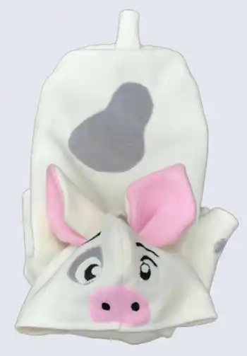 An adorable Pua costume for dogs, featuring a vest with Pua's distinctive spots and a comfortable fit, perfect for a Moana-themed Halloween.