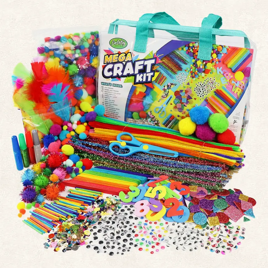 Mega craft kit with a variety of materials, perfect for Potty Training Rewards Ideas.