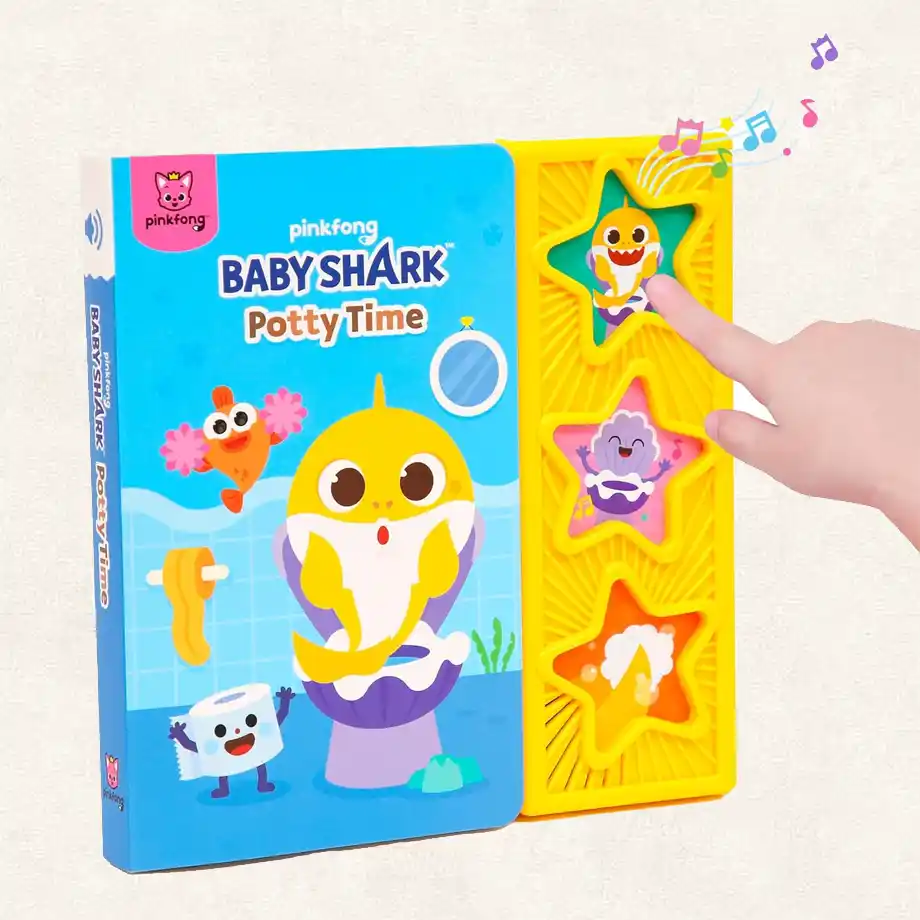 Baby Shark Potty Time sound book with interactive buttons, ideal for Potty Training Rewards Ideas.