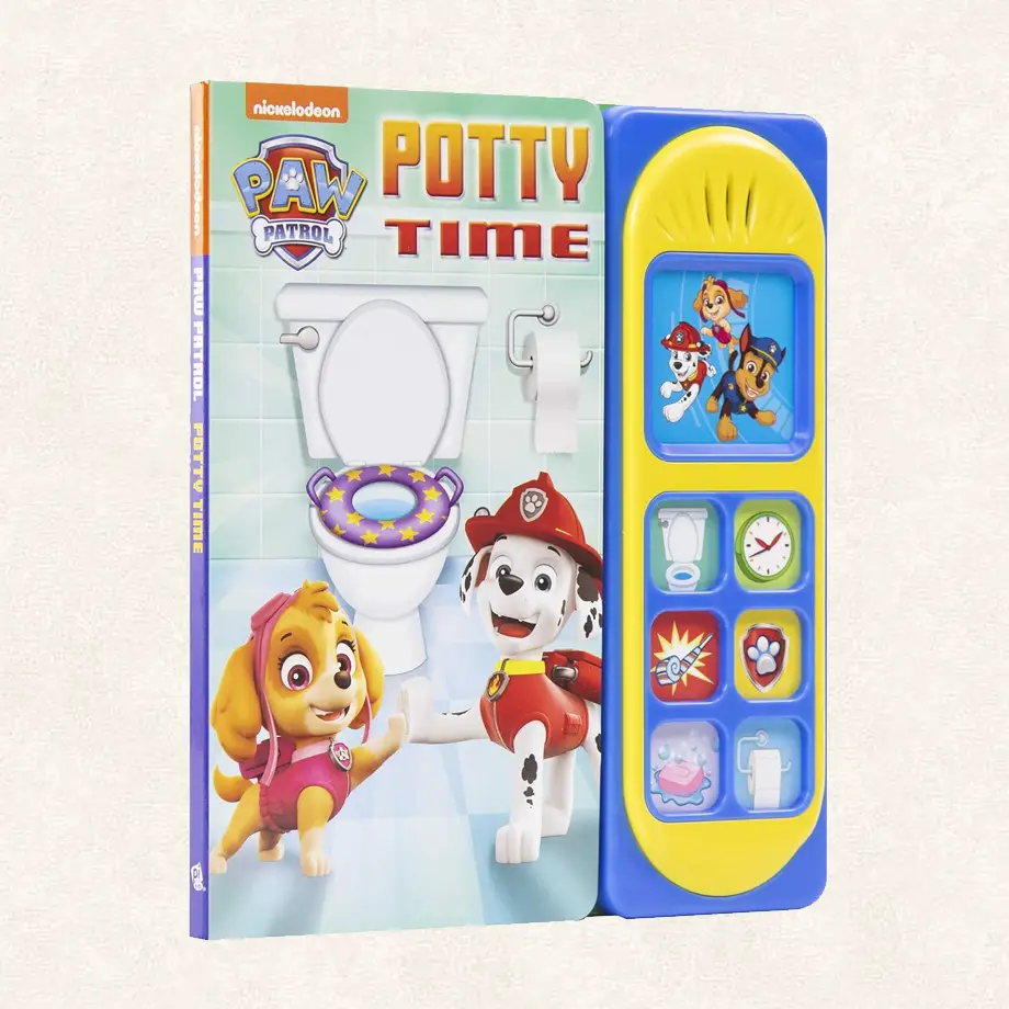 PAW Patrol Potty Time sound book with interactive buttons, ideal for Potty Training Rewards Ideas.