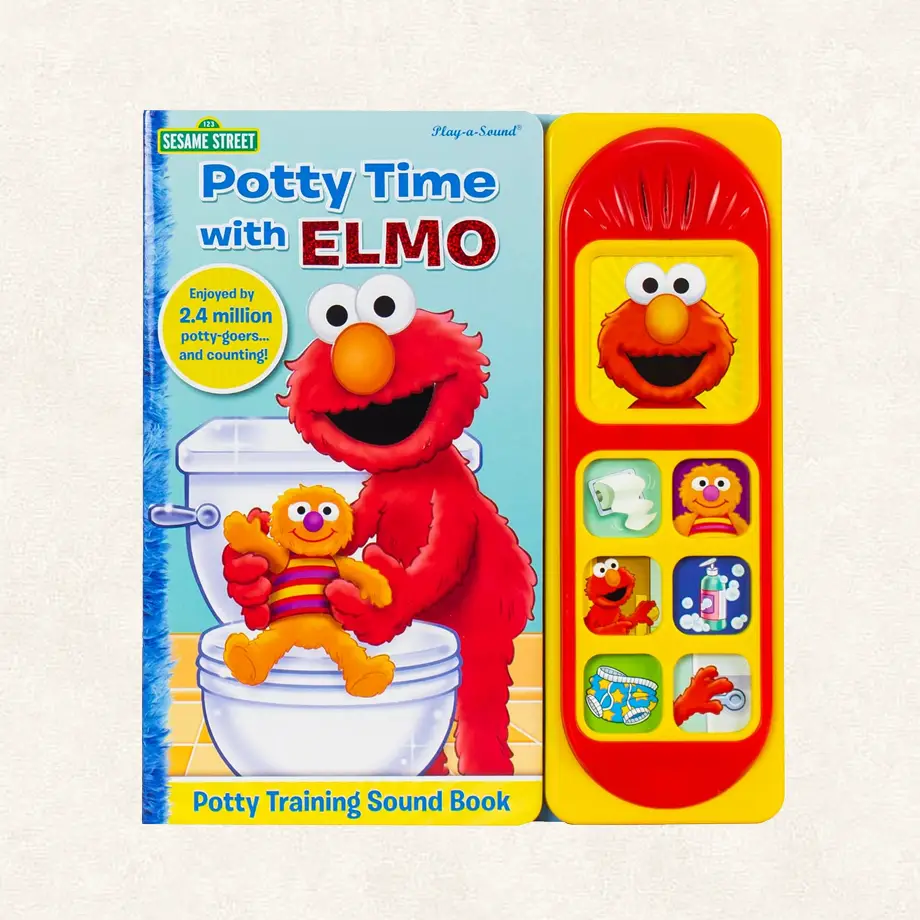 Potty Time with Elmo sound book, featuring interactive buttons, perfect for Potty Training Rewards Ideas.