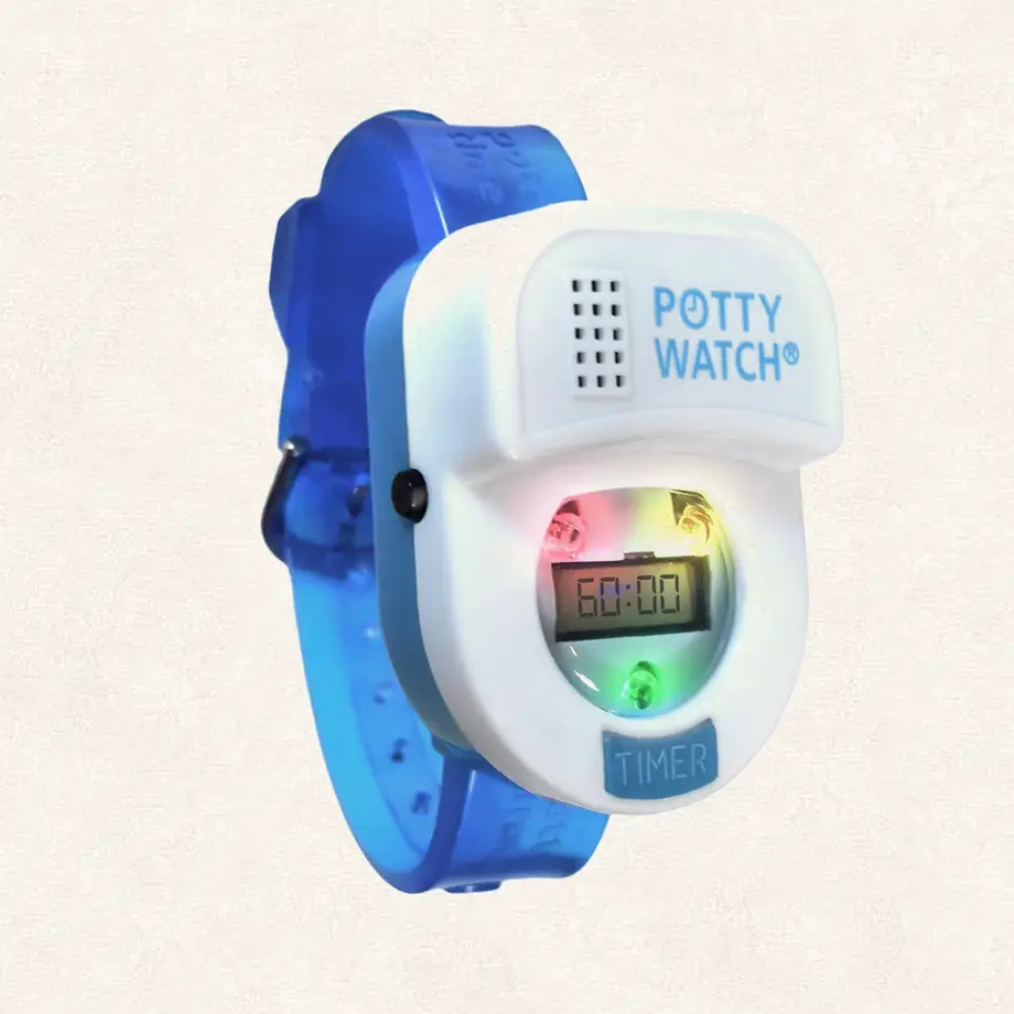 Blue Potty Watch with timer, ideal for engaging children in Potty Training Rewards Ideas.