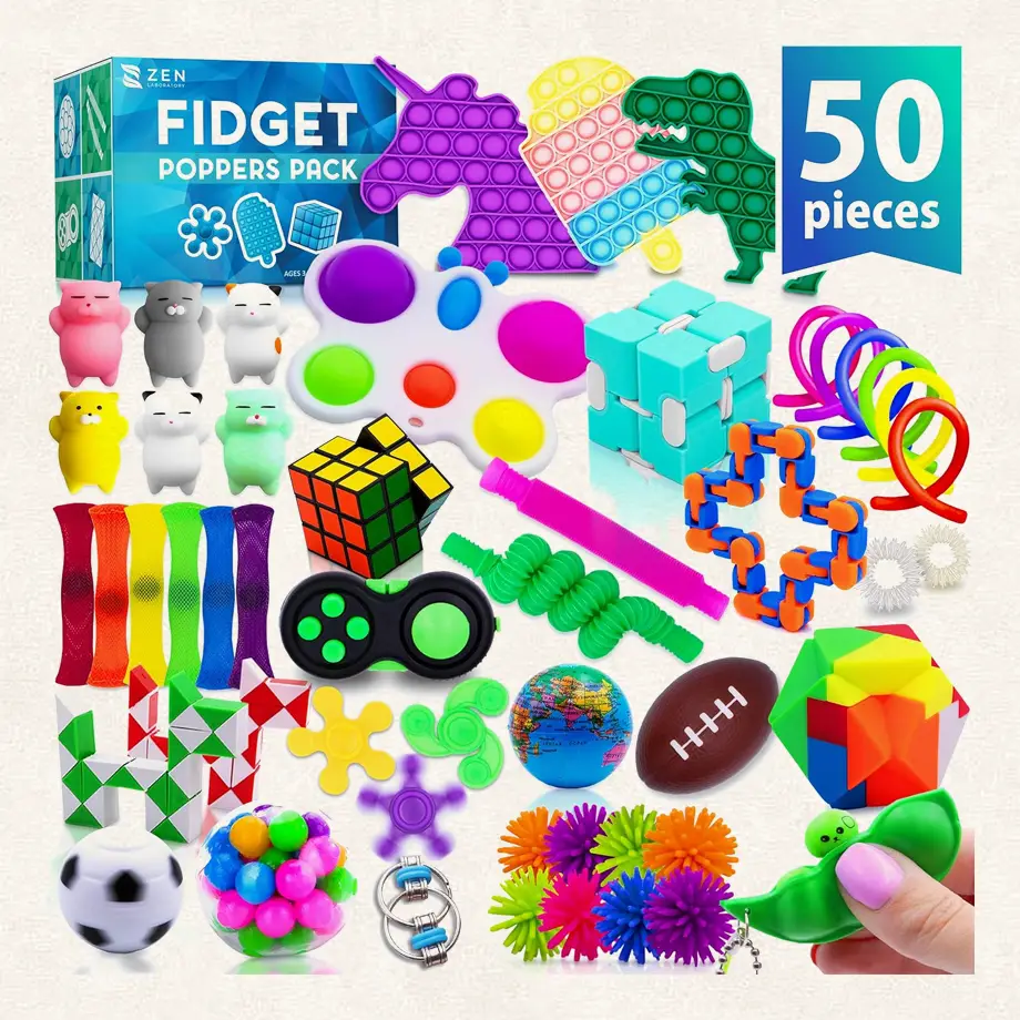 Fidget poppers pack with 50 pieces, offering fun and engaging options for Potty Training Rewards Ideas.