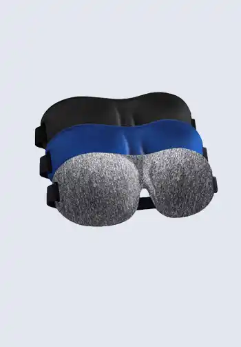 An adjustable sleep mask with eye cups, providing superior comfort and light blocking for restful sleep in the hospital. Include this in your hospital bag checklist.