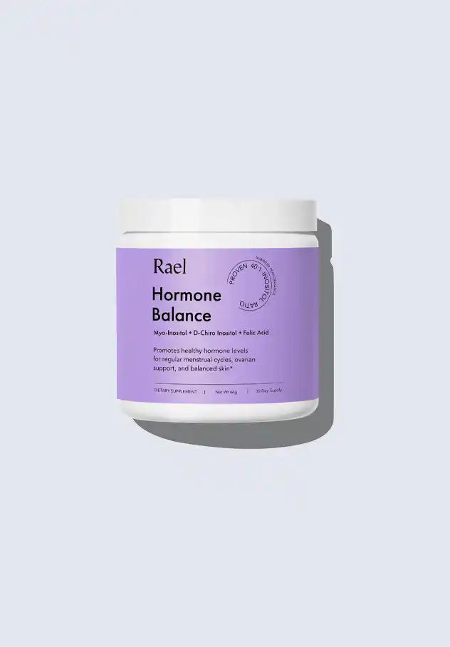 Rael hormone balance supplements, designed to support healthy hormone levels and overall wellness during postpartum recovery, a valuable addition to any postpartum essentials kit.