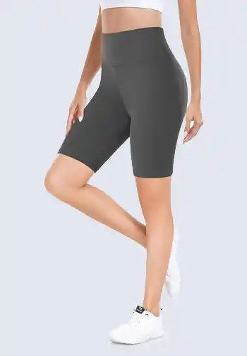 Stay cool and comfortable with these chic gray bike shorts, a must-have for the classic comfort soccer mom outfit. Their sleek design and supportive fit make them ideal for active moms. Pair them with a sporty top and your favorite sneakers for a practical yet stylish ensemble.