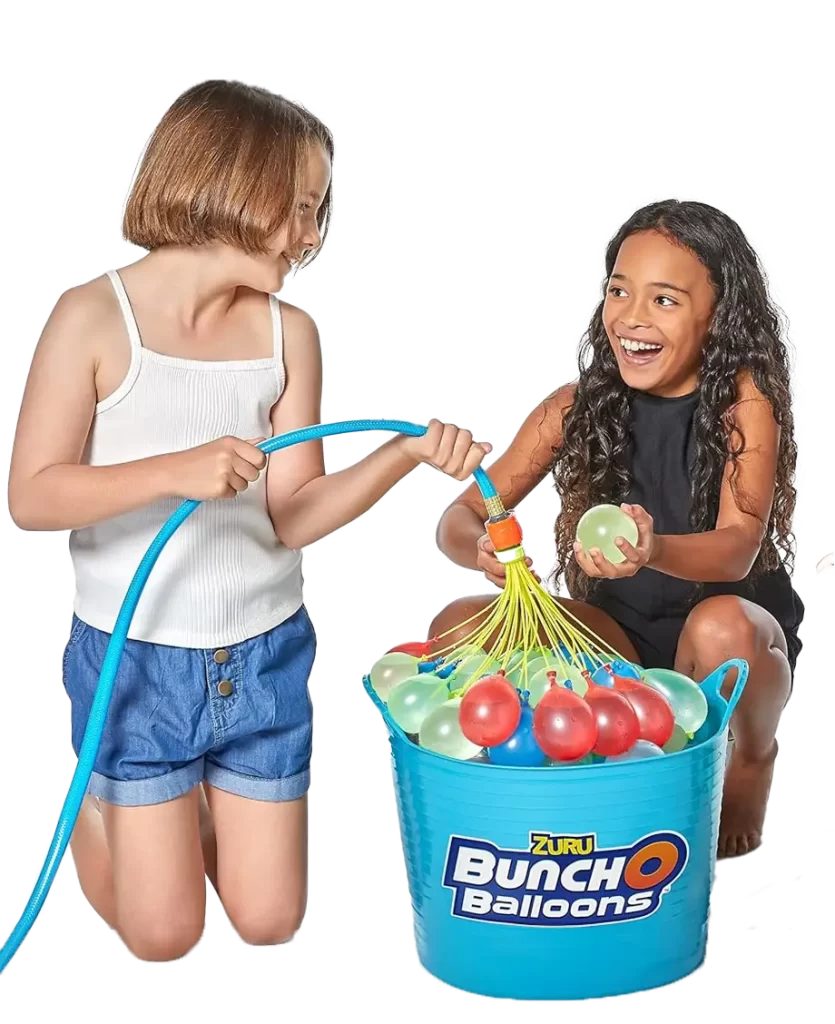 ZURU Bunch O Balloons Rapid-Fill Water Balloons in various colors, ready for quick and easy water balloon fights.