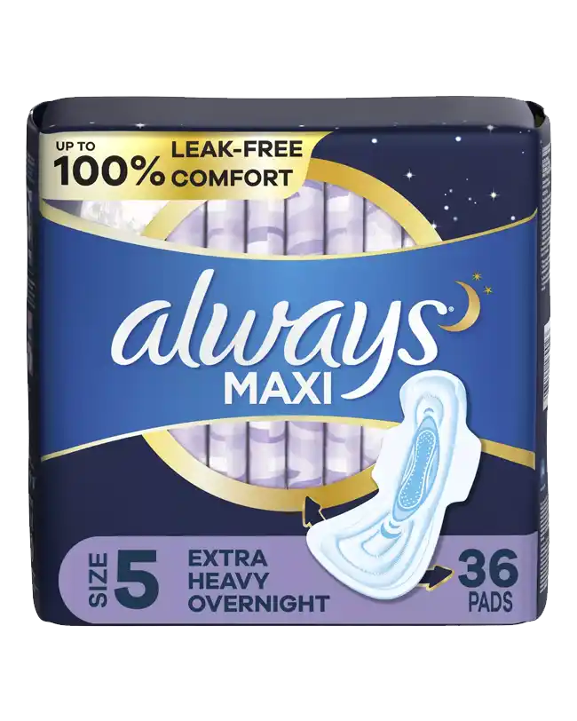 Always Maxi Pads, a necessary c-section recovery product for managing postpartum bleeding.