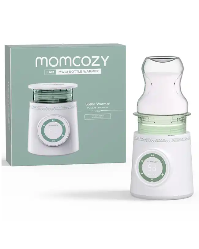 Mom Cozy Portable Travel Bottle Warmer, convenient solution for warming milk on the go, essential for exclusively pumping moms.