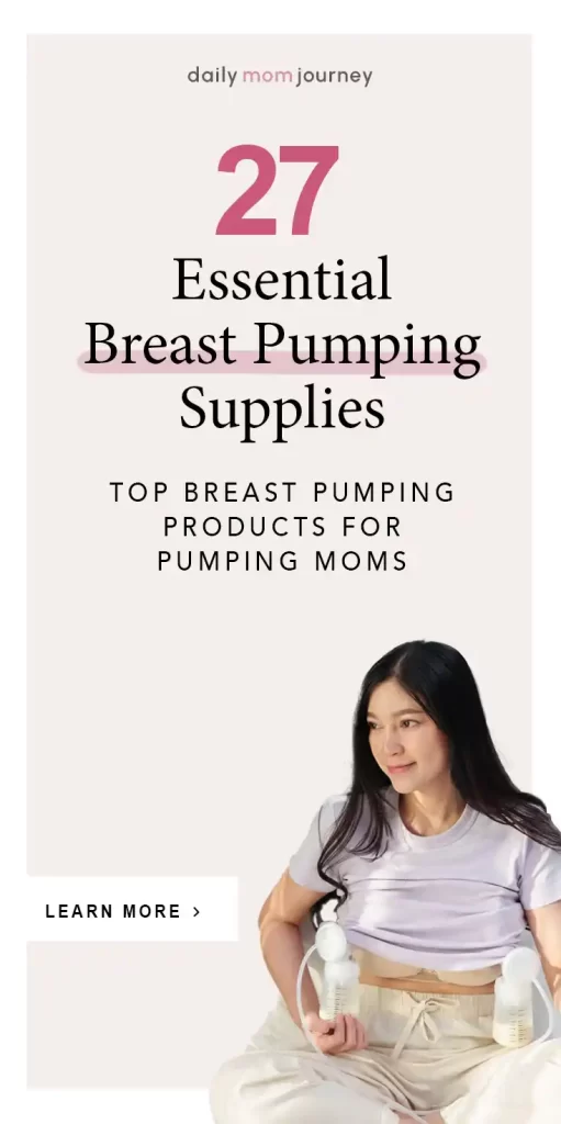  A mother using a breast pump, emphasizing essential breast pumping supplies for exclusively pumping moms.