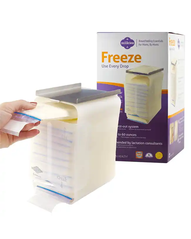 Milkies Freeze Organizer for Breast Milk Storage Bags, an essential tool for organized and efficient breast milk storage.