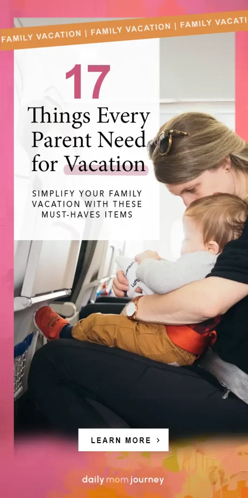 A mother holding her baby on an airplane, highlighting essential infant travel items every parent needs for a hassle-free family vacation.