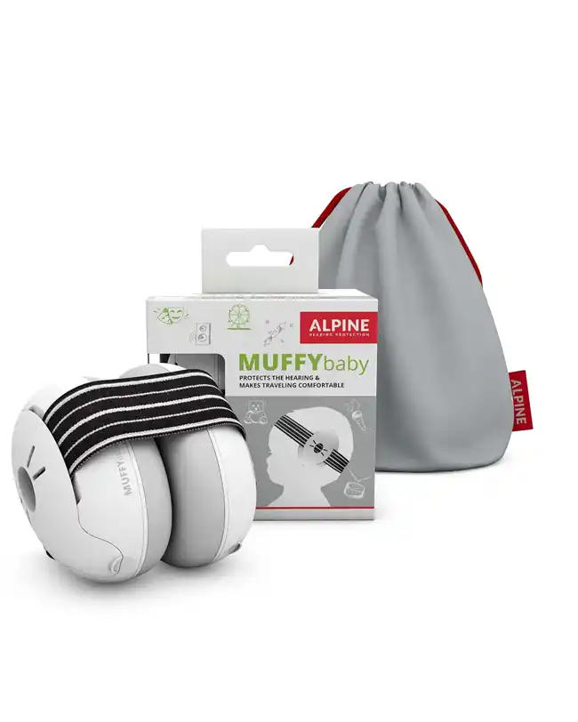 Baby Earmuffs, an infant travel essential for protecting your baby's hearing in noisy environments.