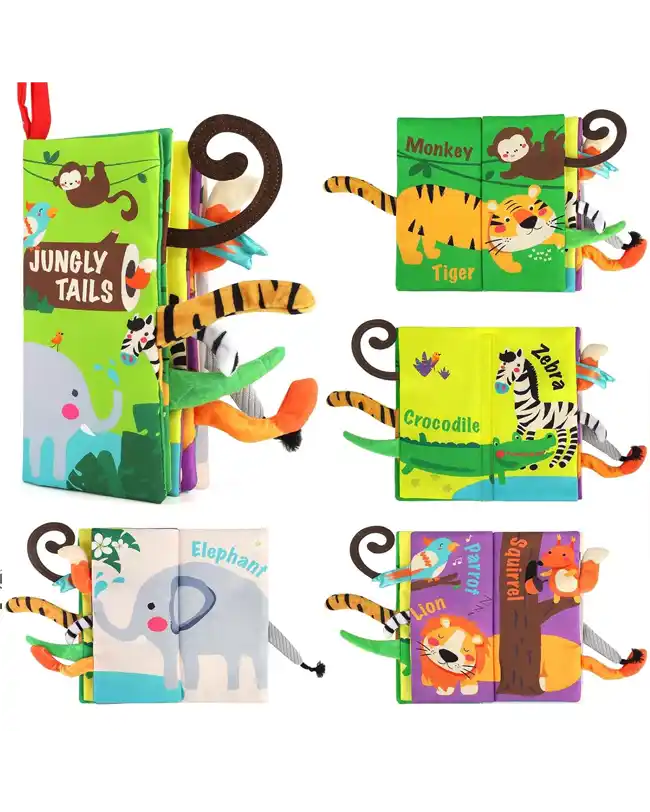 Baby Books 0-6 Months, featuring high contrast and sensory elements, perfect tummy time toys for newborns.