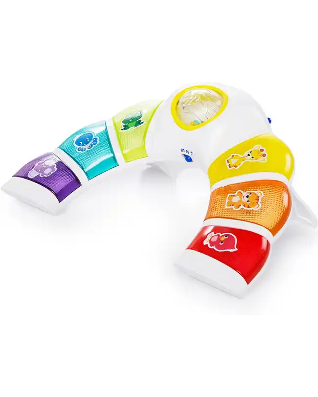 Baby Einstein Glow & Discover Light Bar, a light-up tummy time toy for infants, promoting sensory play.