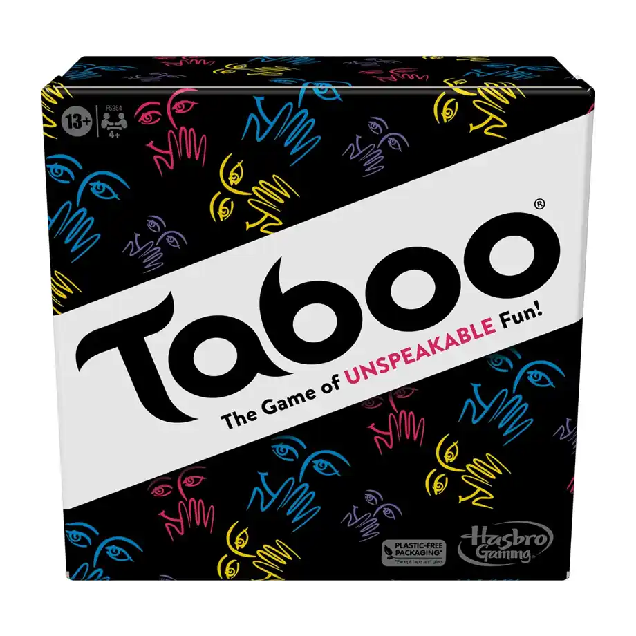 'Taboo,' a high-energy word guessing game, ideal for fun and engaging party games for adults.