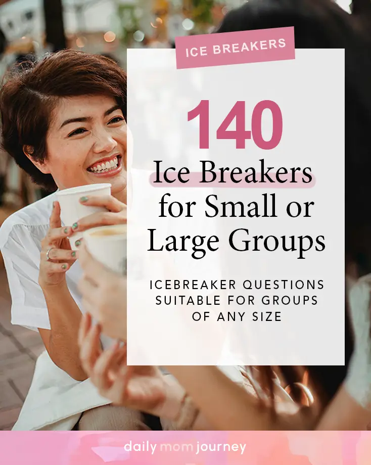 Friends laughing over coffee, showcasing 140 ice breaker questions designed for both small and large group ice breaker games for adults.