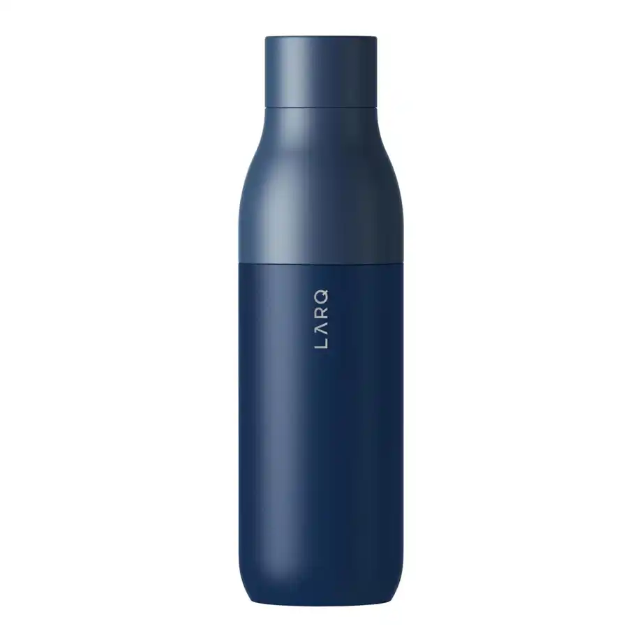 The LARQ self-cleaning water bottle with UV purification technology, designed for convenience and sustainability. A stylish and unique baby shower gift idea, perfect for busy moms who need hydration on the go.