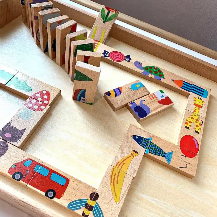 This fun and educational wooden animal picture dominoes set is a perfect activity for young kids. It helps build matching, memory, and problem-solving skills, making it an ideal choice for 4-year-old boys. The colorful animal images make it engaging, while the durable wood ensures long-lasting play. A great way to introduce toddlers to puzzles while developing their cognitive abilities. This puzzle is one of the best toys for 4-year-old boys, combining learning and play in a playful, interactive way.