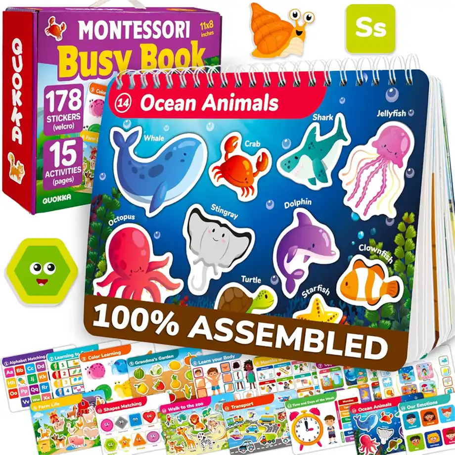 This Montessori-inspired busy board is a perfect interactive learning tool for 4-year-old boys. Designed to improve fine motor skills and cognitive development, it features a variety of hands-on activities to keep toddlers engaged and entertained. Made with durable materials, this sensory toy encourages independent learning and is ideal for at-home play. A fantastic addition to any toddler's toy collection, offering both fun and educational value.