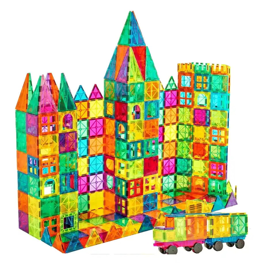 The Anbalulu Magnetic Building Tiles set offers endless fun for 4-year-old boys, encouraging creativity and problem-solving skills. This set features colorful magnetic tiles that easily snap together to create 3D structures, vehicles, and more. It's an excellent way for kids to develop fine motor skills, spatial awareness, and imaginative play. Perfect for both solo and group play, this educational toy keeps toddlers engaged and learning while having fun! Ideal for young builders and future engineers.