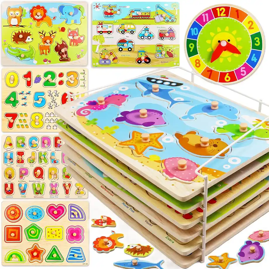 This educational wooden toy set includes shape sorters and jigsaw puzzles, designed to improve cognitive skills and hand-eye coordination. Perfect for 4-year-old boys, it encourages problem-solving and creativity while keeping little ones engaged. Ideal for toddlers, it provides hours of interactive fun, promoting early learning and motor development. A great addition to any toy collection, making it one of the best toys for 4-year-old boys.