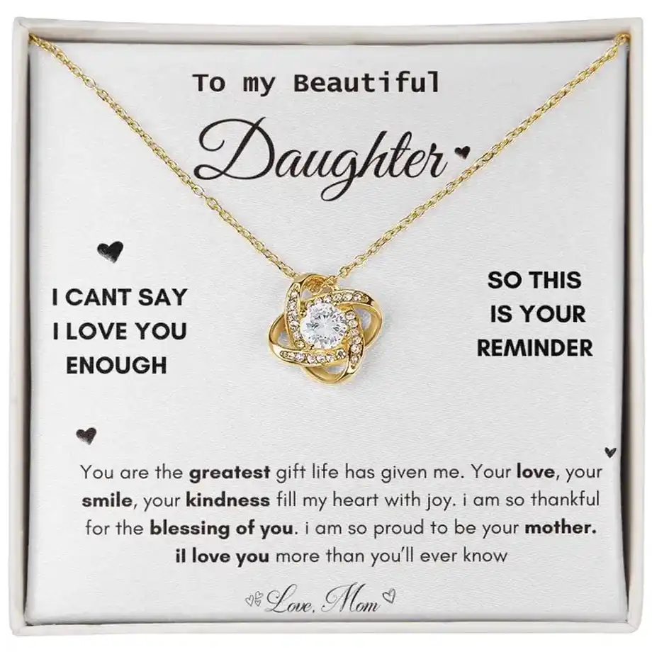 A stunning necklace designed to express heartfelt Birthday Wishes for Daughter, making it a perfect and meaningful gift to celebrate her special day.