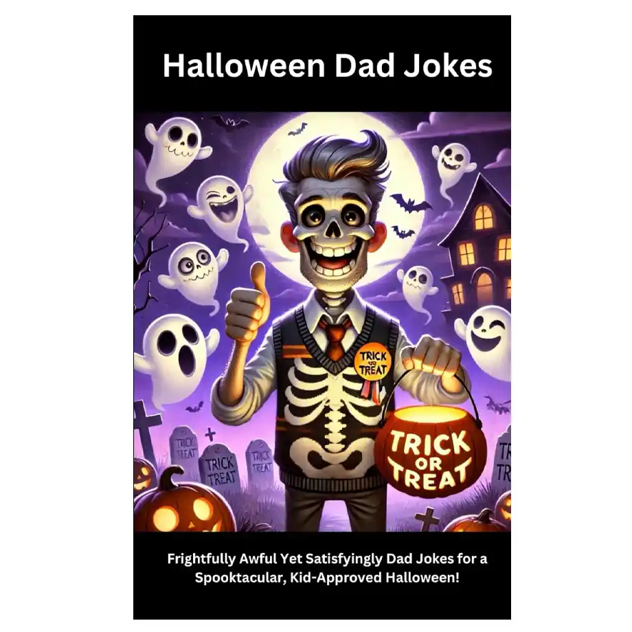 Halloween Dad Jokes by Cole Herring offers a collection of spooky and funny dad jokes perfect for Halloween festivities. This book is filled with cheesy, humorous, and family-friendly jokes that will bring laughter to your Halloween celebrations. A great gift for dad or anyone who loves a good Halloween-themed dad joke!