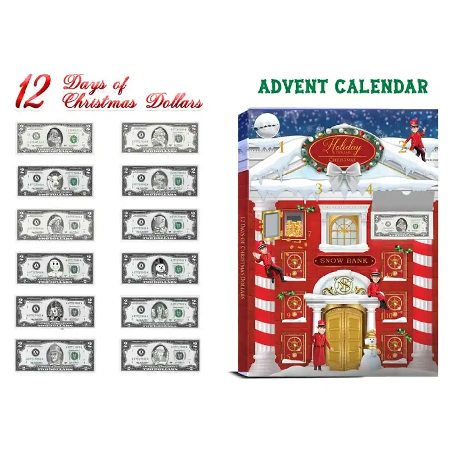 The 12 Days of Christmas Dollars Advent Calendar offers a creative and fun way to gift money during the holiday season. Perfect for counting down to Christmas with unique and interactive ways to give cash. A festive option for fun ways to gift money.