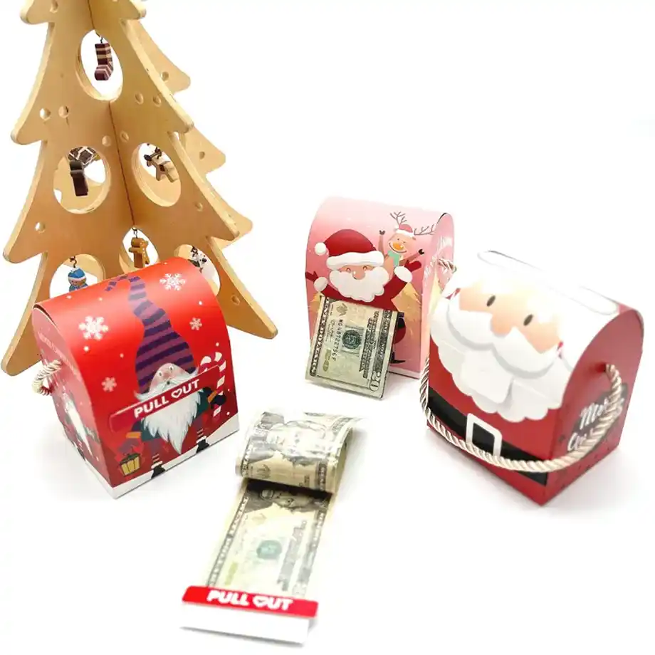 The Merry Christmas Fun Box is a surprise-filled gift box that offers a creative way to present money during the holiday season. Ideal for those looking for fun ways to gift money with a twist of festive excitement.