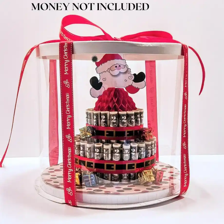 The Santa Christmas Money Cake Kit is a unique and festive way to gift money during the holidays. Ideal for those seeking fun ways to gift money, this creative cake kit adds a fun, surprise element to Christmas celebrations.