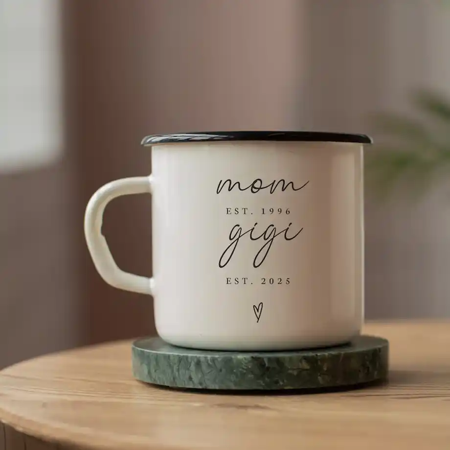 Celebrate a new arrival with this personalized Grandma mug, an ideal gift for sharing pregnancy announcement ideas and making the moment extra special.