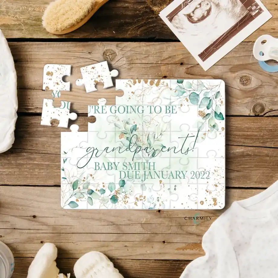 Celebrate your pregnancy with this beautiful evergreen-themed announcement, ideal for creating memorable pregnancy announcement ideas!