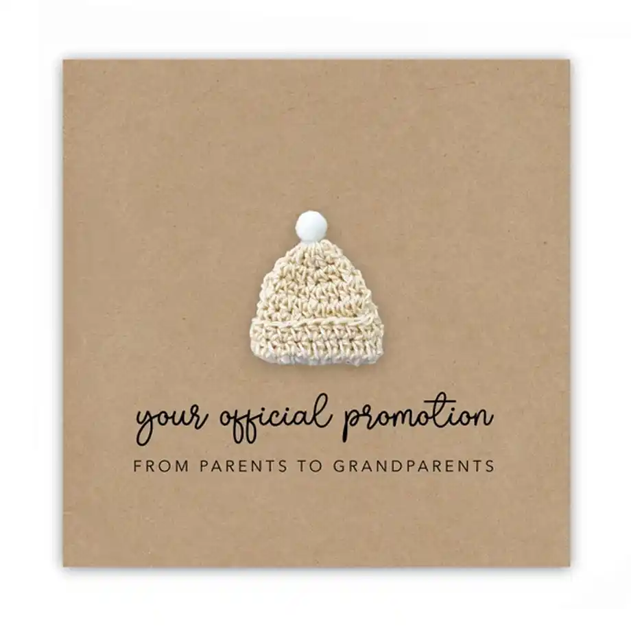 Celebrate your pregnancy with this personalized card, the perfect addition to your pregnancy announcement ideas for revealing the news to the grandparents.