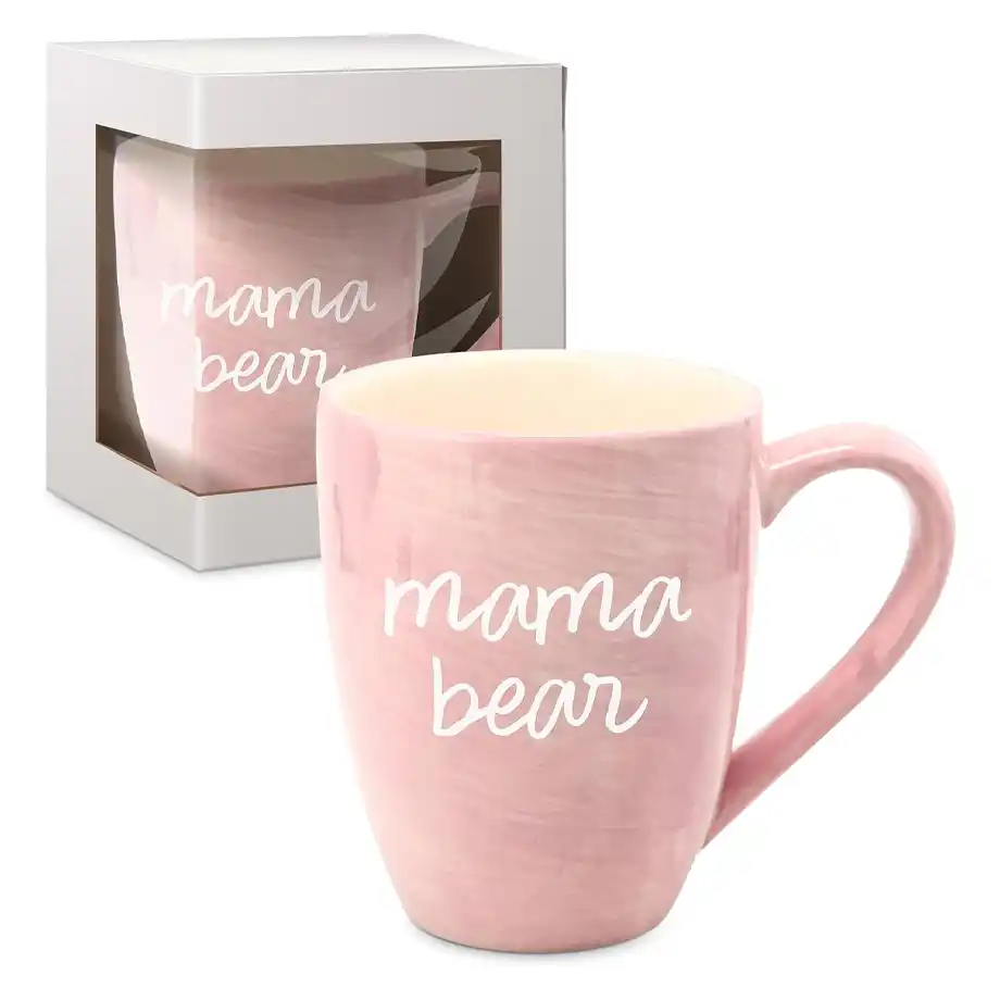 Celebrate motherhood with this charming "Mama Bear" mug, an ideal push present for new moms. Microwave and dishwasher safe, making it both practical and thoughtful for everyday use.