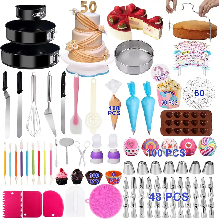 A complete cupcake decorating kit with tools and supplies designed for beginners. Perfect for sleepover fun, this kit allows kids to decorate cupcakes creatively, making it one of the most exciting things to do at sleepovers with friends.