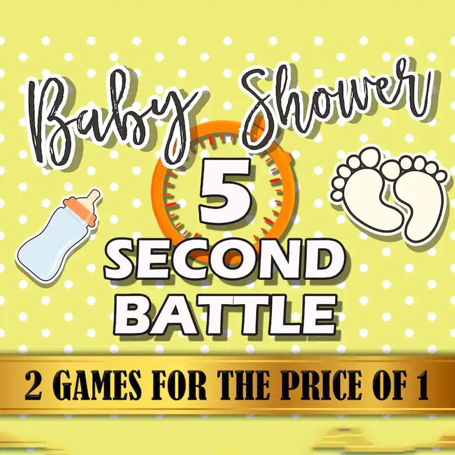 Interactive 5-Second Game for virtual baby shower games, a quick and fun icebreaker activity perfect for engaging guests during a Zoom baby shower.