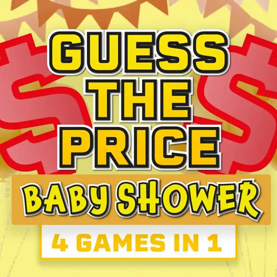 Interactive 'Guess the Price' game for virtual baby showers, where players guess the cost of baby items, perfect for adding fun to your virtual baby shower games.