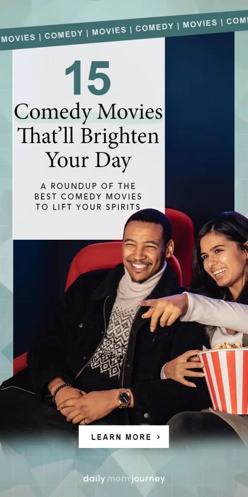 A cheerful couple enjoying a movie night, highlighting the best comedy movies guaranteed to lift your spirits and bring laughter.