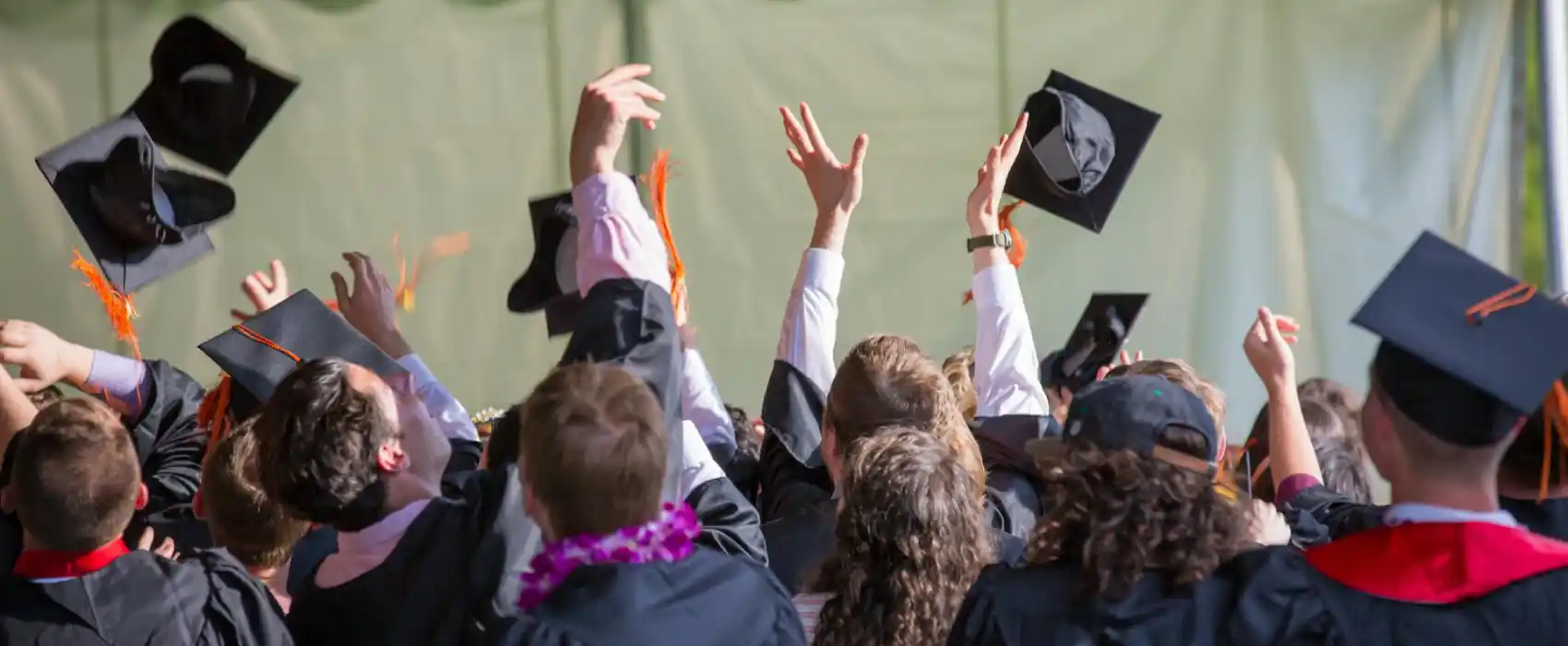 Graduation Celebration: Tossing Caps in the Air