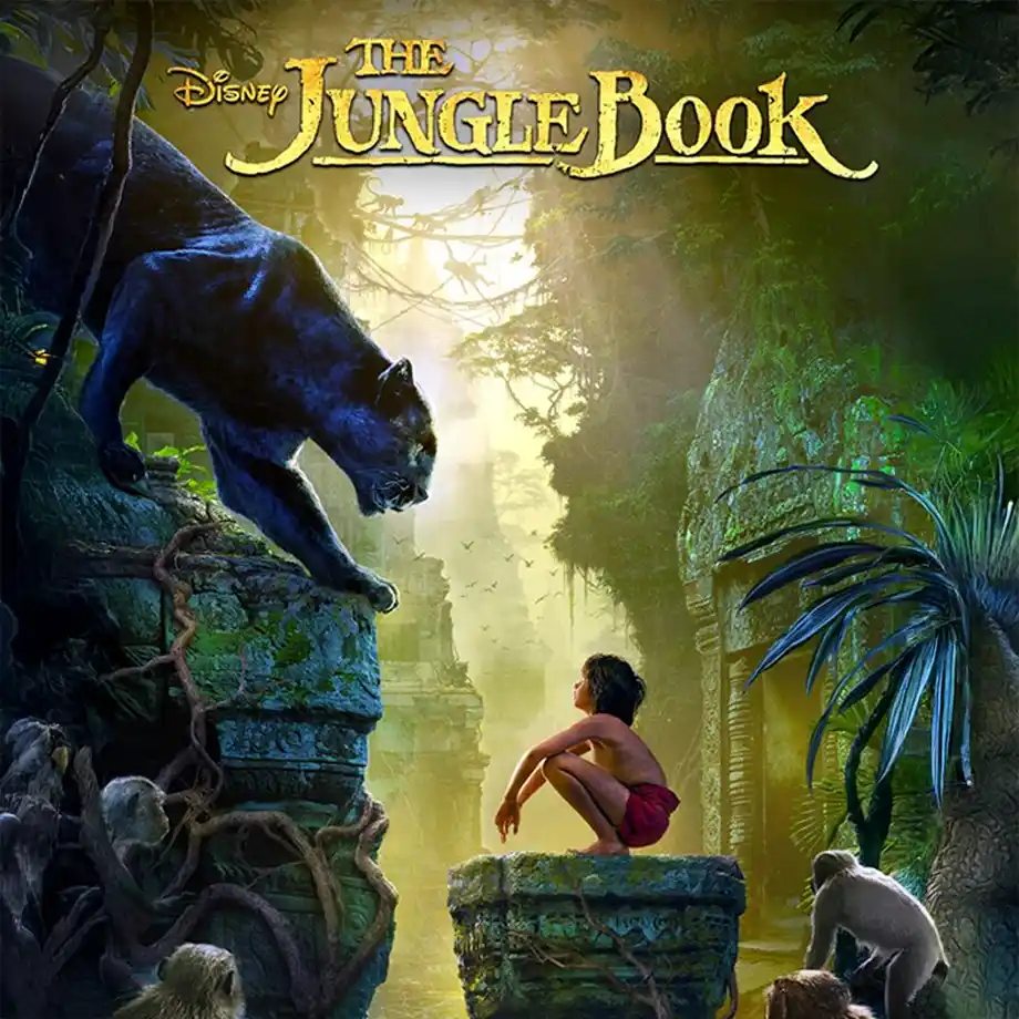 The movie cover for The Jungle Book (2016), a captivating live-action/CGI adaptation that blends stunning visuals with unforgettable characters. As one of the best animated movies, it brings Mowgli’s journey through the jungle to life in a whole new way, making it a must-see for fans of adventure and animation.