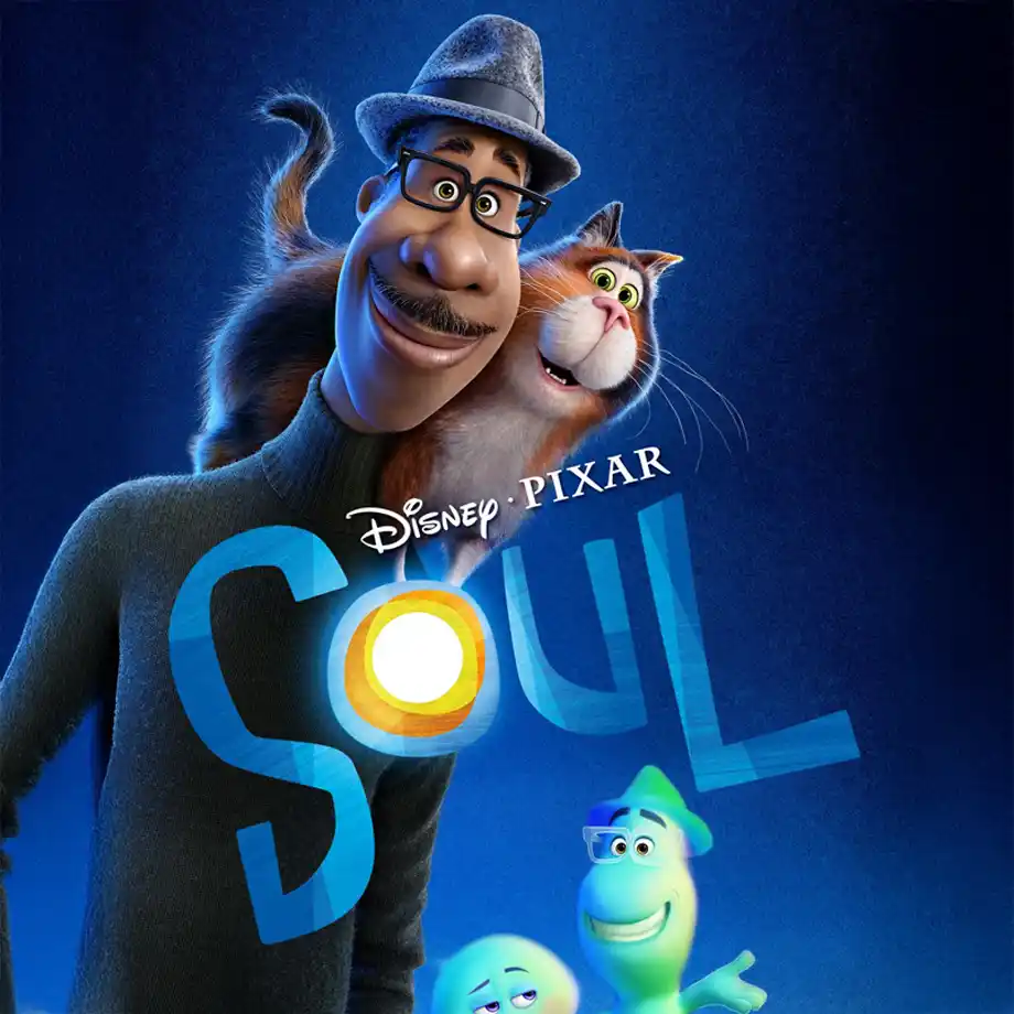 The cover image of Soul, one of the best animated movies, featuring vibrant animation and the journey of a musician exploring the afterlife. This heartfelt movie, starring Jamie Foxx, beautifully captures the essence of dreams, purpose, and self-discovery.